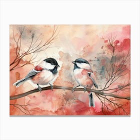 Chickadees 5 Canvas Print