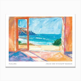 Malibu From The Window Series Poster Painting 3 Canvas Print