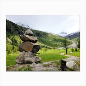 Balancing Rocks In The Mountains Canvas Print