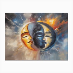 Sun and Moon 6 Canvas Print