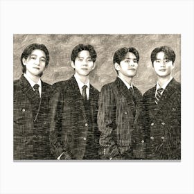 Bts band potrait Canvas Print