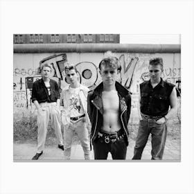 Depeche Mode At The Berlin Wall, 1984 Canvas Print