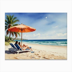 Sunny Beach  Canvas Print