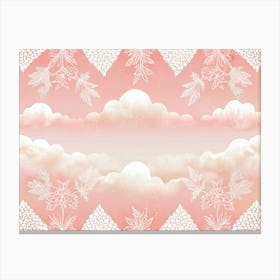 Pink And White Clouds Canvas Print