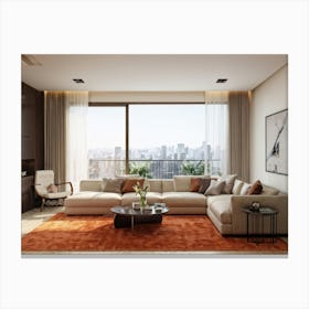 Modern Living Room 15 Canvas Print