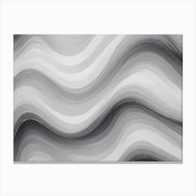 Abstract Background Of Wavy Lines In Shades Of Gray And White, Creating A Subtle And Elegant Effect Canvas Print