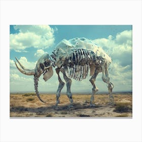 Skeleton Elephant Canvas Print