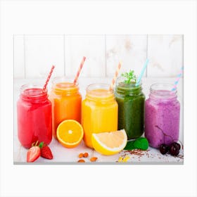 Fruits Juice Fresh Cool Canvas Print