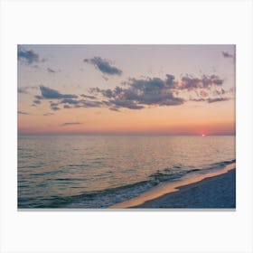 Florida Ocean Sunset III on Film Canvas Print