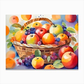 Basket Of Fruit 3 Canvas Print