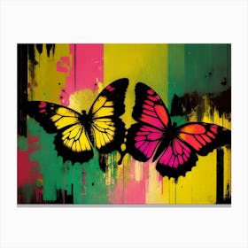 Two Colorful Butterflies 3 Canvas Print