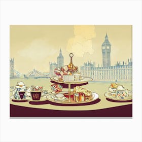 Afternoon Tea On The River Thames Canvas Print