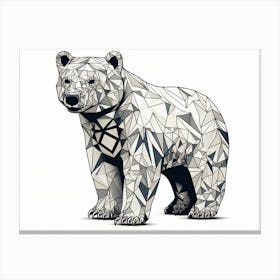 Geometric Polar Bear Canvas Print