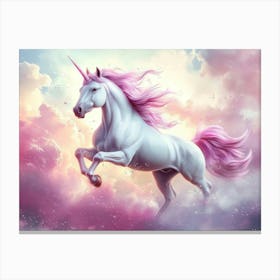 Unicorn In The Sky 3 Canvas Print