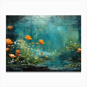 Poppies In The Forest Canvas Print