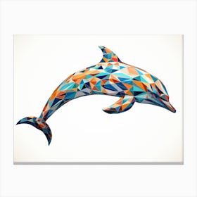 Geometric Dolphin Canvas Print