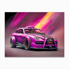 Pink Car 2 Canvas Print