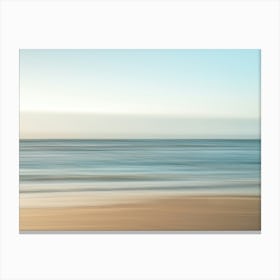 Dreamy long exposure of the ocean - neutral colors and blue waves - abstract nature and travel photography by Christa Stroo Canvas Print