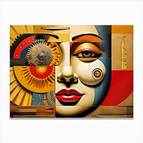 Abstract Illustration Of A Woman And The Cosmos 55 Canvas Print