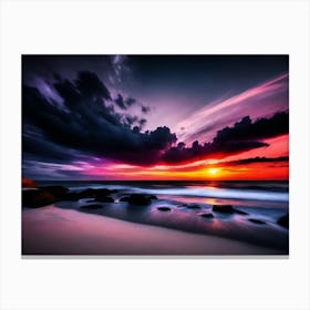 Sunset At The Beach 539 Canvas Print