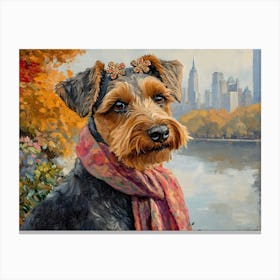 Sophisticated City Terrier 1 Canvas Print