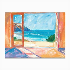 Malibu From The Window View Painting 3 Canvas Print