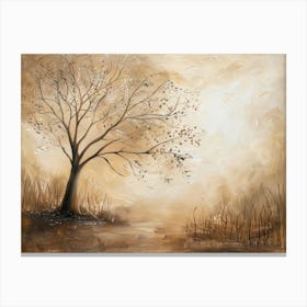 Tree In A Field 3 Canvas Print