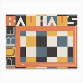 Bauhaus Vintage Chessboard Canvas Print