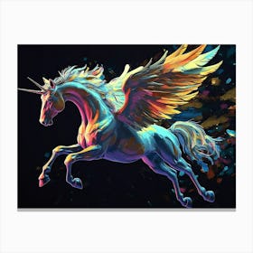 Pegasus Animal Abstract Stallion 2 Canvas Print