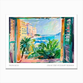 Monaco From The Window Series Poster Painting 3 Canvas Print