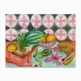 Tropical Fruit Canvas Print