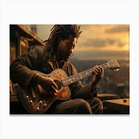 Man With Dreadlocks Canvas Print