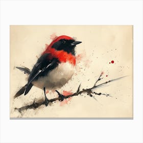 Calligraphic Wonders: Redwing 1 Canvas Print