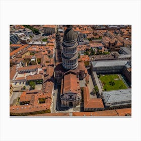 Top view of the Basilica of San Gaudenzio.  Novara. Piedmont. Italy Canvas Print