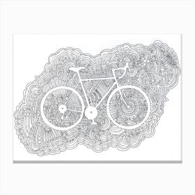 Bike Drawing Meditation Canvas Print
