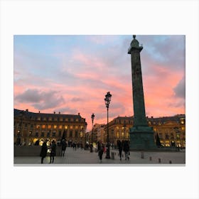 November Evening in Paris, France Canvas Print