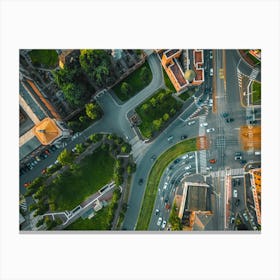 Drone Diaries: Capturing Italy Cityscape Wall Art Prins Canvas Print