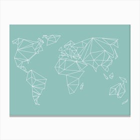 Geometrical World Mint Canvas Print