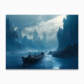 Exoplanet of the eternal winter (2nd Art) Canvas Print