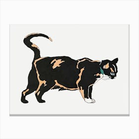 Vintage Black Cat, Edward Penfield Canvas Print