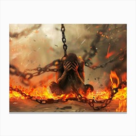 Chained Woman Canvas Print