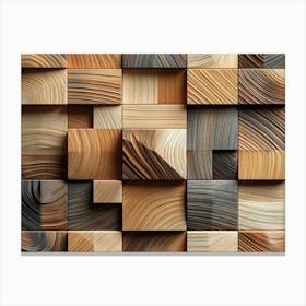 Abstract Wood Wall Art Canvas Print