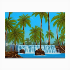 Island Living Among Palms 02 Canvas Print