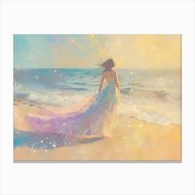 Girl On The Beach 2 Canvas Print