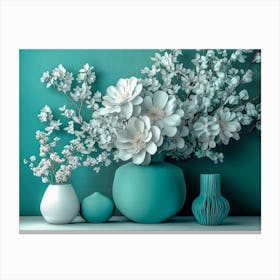 Flowers In Vases Canvas Print