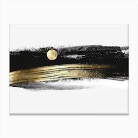 Black And Gold Abstract Painting 35 Canvas Print