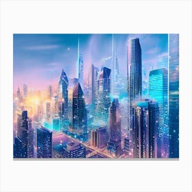 Futuristic Cityscape 55 Canvas Print