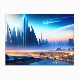 Futuristic City 56 Canvas Print