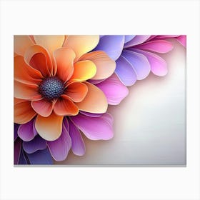 3d Abstract Flower 2 Canvas Print