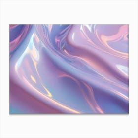 Abstract Image Of A Flowing, Iridescent Surface With Vibrant Colors Of Pink, Purple, And Blue Canvas Print